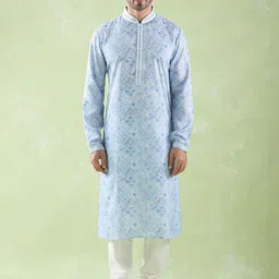 Arihant Rai Sinha Men Printed Regular Kurta with Churidar-image-9