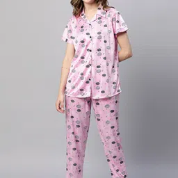 AV2 Floral Printed Satin Night Suit-image-98