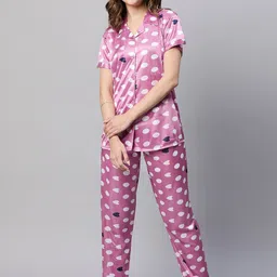 AV2 Conversational Printed Satin Night suit-image-90