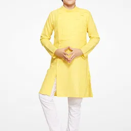 Jeetethnics Boys Yellow Kurta With Pyjamas-picture-11