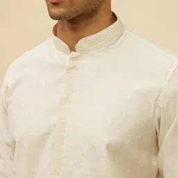 Manyavar Self Design Sequined Regular Kurta with Pyjamas image 2