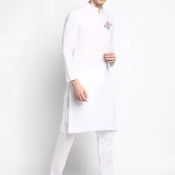 DEVOILER Ethnic Motifs Printed Kurta with Pyjamas image 3