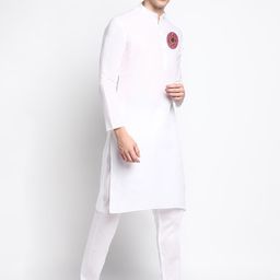 DEVOILER Ethnic Motifs Printed Straight Kurta With Pyjamas image 3