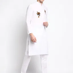 DEVOILER Ethnic Motifs Printed Regular Kurta With Pyjamas image 3