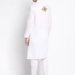 DEVOILER Ethnic Motifs Printed Mandarin Collar Regular Kurta with Pyjamas image 4