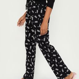 max Women Mickey Mouse Printed Knit Lounge Pants-image-85