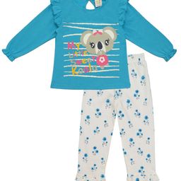 Clothe Funn Girls Graphic Printed T-shirt With Trousers-image-73