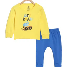 The Mom Store Unisex Kids Graphic Printed Pure Cotton T-Shirt With Trousers-image-67