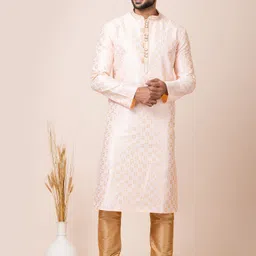 ROOTED LIBAAS Geometric Printed Regular Straight Kurta With Pyjamas-picture-21