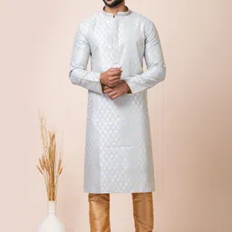 ROOTED LIBAAS Men Ethnic Motifs Regular Kurta With Churidar-picture-32