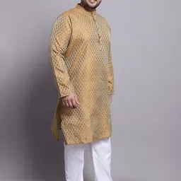 SOJANYA PLUS Plus Size Woven Design Kurta With Pyjamas & Nehru Jacket-49