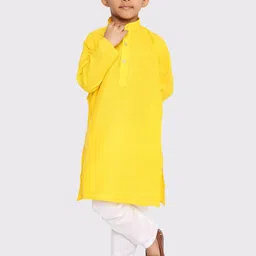 Maharaja Boys Band Collar Regular Kurta With Pyjamas-45