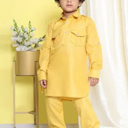 Aj DEZInES Boys Pathani Regular Kurta with Pyjamas-15