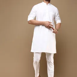 Sanwara Mandarin collar Long Sleeves Regular Kurta with Pyjamas-picture-6