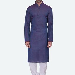 RG DESIGNERS Men Blue Regular Kurta with Pyjamas Set-image-44