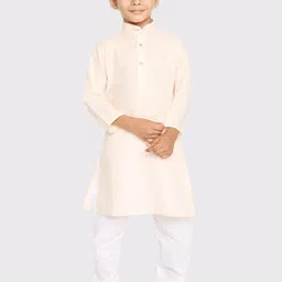 Maharaja Boys Ethnic Motifs Woven Design Straight Kurta with Pyjamas-39