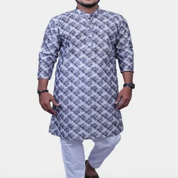 VILLAIN Men Printed Regular Kurta with Pyjamas-picture-17