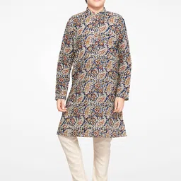 BAESD Boys Paisley Printed Mandarin Collar Kurta With Pyjamas-39