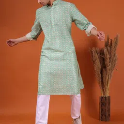 SHIWAM ETHNIX Ethnic Motifs Printed Regular Kurta with Pyjamas-picture-46