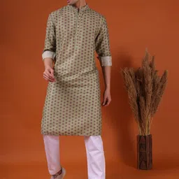 SHIWAM ETHNIX Ethnic Motifs Printed Regular Kurta with Pyjamas-picture-58
