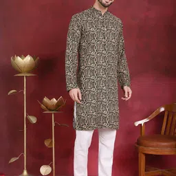 Jompers Ethnic Motifs Printed Regular Kurta with Pyjamas-image-96