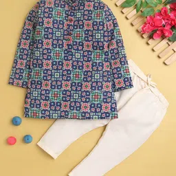 Jeetethnics Boys Ethnic Motifs Printed Straight Kurta With Pyjama-42