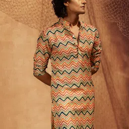 Eleven Brothers Men Printed Regular Kurta with Pyjamas image 1