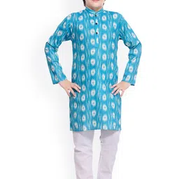 Jeetethnics Boys Blue Ethnic Motifs Printed Regular Kurta with Pyjamas-13