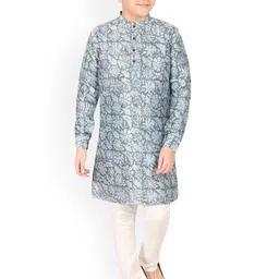CAVIO Boys Floral Printed Kurta with Pyjamas-picture-31