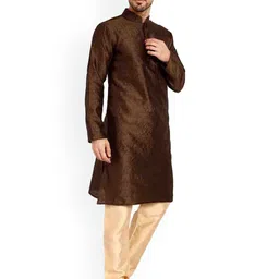 Enciger Mandarin Collar Pure Cotton Straight Kurta with Pyjama-image-32