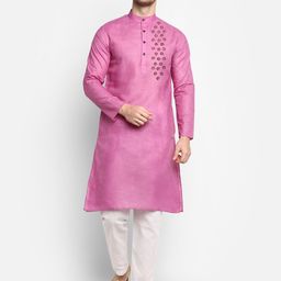 DEVOILER Men Block Print Kurta with Pyjama-32