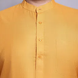 SOJANYA PLUS Regular Cotton Linen Kurta With Pyjamas & Nehru Jacket image 3