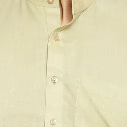 Pro-Ethic STYLE DEVELOPER Men Beige Pure Cotton Kurta with Pyjamas image 3