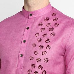 DEVOILER Men Block Print Kurta with Pyjama image 2