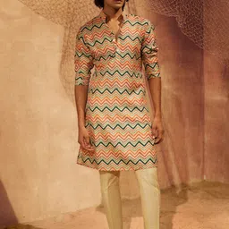 Eleven Brothers Men Printed Regular Kurta with Pyjamas image 3