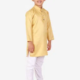 Pro-Ethic STYLE DEVELOPER Boys Cream-Coloured & White Kurta with Pyjamas image 5