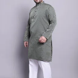 SOJANYA PLUS Woven Design Kurta & Pyjamas With Nehrujacket image 4