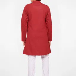 Jeetethnics Boys Red Kurta with Pyjamas image 5