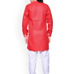 BAESD Boys Abstract Printed Regular Kurta with Pyjamas image 2