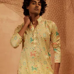 Eleven Brothers Men Printed Regular Kurta with Pyjamas image 4