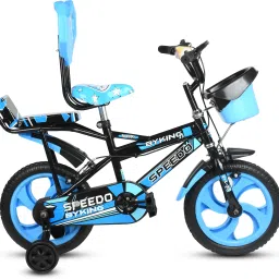 Premium Quality Double Gaddi For Kids, Color - Blue 14 T (inch) Road Cycle-image-4