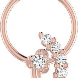 avsar Shanvi 14kt Cubic Zirconia Rose Gold Nose Wire-image-39