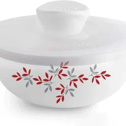 pkmsho Opalware Serving Bowl Salad bowl Mixing Bowl vegetable bowl sat with Lid (500ml, 1000ml, 1500ml) image 4