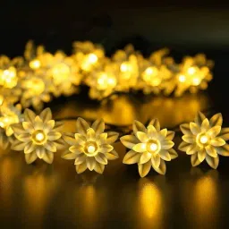 15 LEDs 3 m Yellow Steady Leaf Rice Lights-10