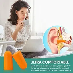 james 5 Pair Soft Foam Reusable, Concert, Study, Loud Noise Reducing Ear Plug image 4