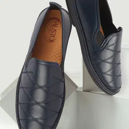 FAUSTO Men Textured Lightweight Slip On Sneakers-image-48