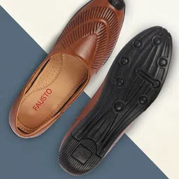 FAUSTO Men Textured Lightweight Memory Foam Mojaris-10