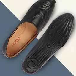 FAUSTO Men Textured Lightweight Memory Foam Mojaris-24