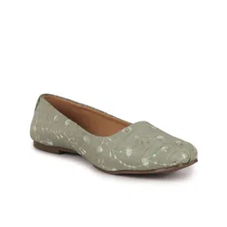 FAUSTO Women Square Toe Embroidered Mojaris-11