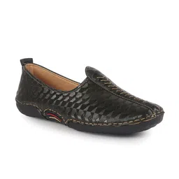 FAUSTO Men Textured PU Mojaris-image-89